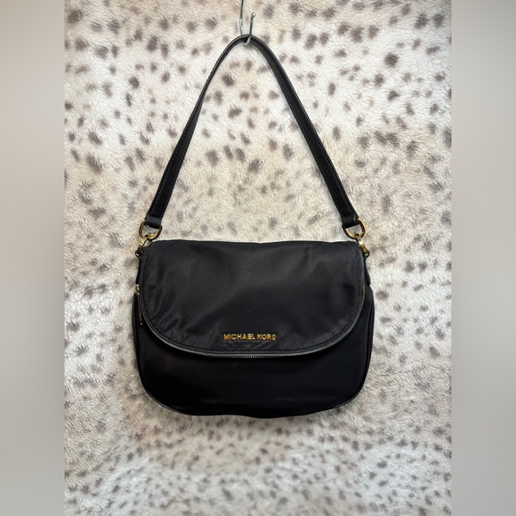 MICHAEL KORS BEDFORD NYLON ZIP-FLAP CROSSBODY - Picture 1 of 7